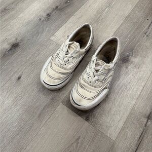 Cream Sneakers with Black Accents